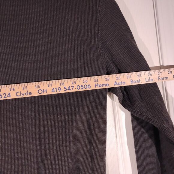 SouthPole tshirt mens 2XL XXL black thermal waffle knit skull graphic tee long s - Picture 4 of 7